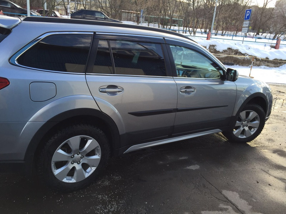 

Дефлекторы окон (ветровики) Subaru Outback 2009-2015 С Хром молдингом