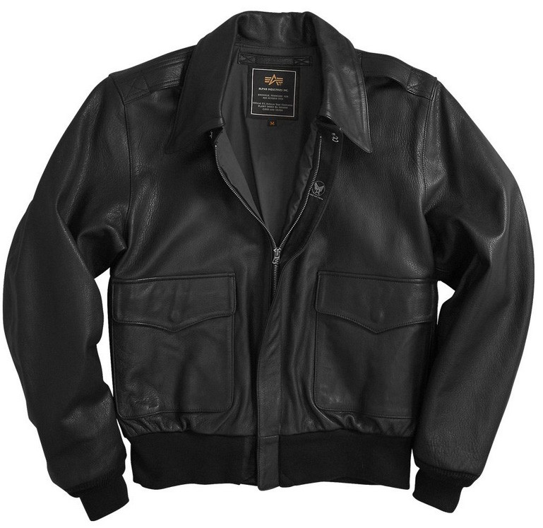 Кожаная летная куртка A-2 Goatskin Leather Jacket Alpha Industries (че