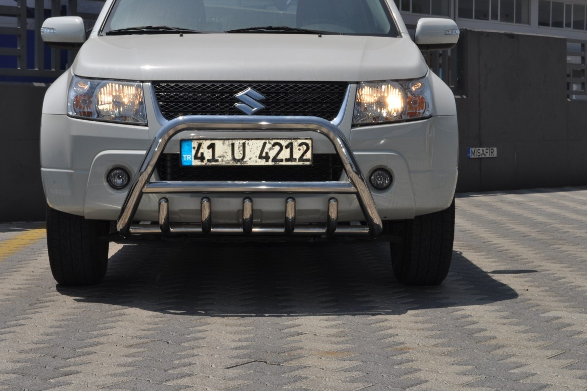 

Кенгурятник WT003 (нерж.) Suzuki Grand Vitara 2005-2014 гг., Серый