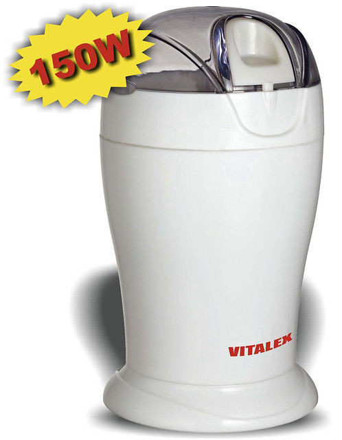 Кавомолка електрична Vitalex VL-5003 потужність 150 Вт білий колір якісна