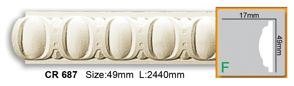 

Молдинг Gaudi Decor CR 687, Белый