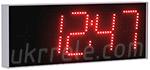 

Светодиодные часы-термометр фасадные цифровые (600*200мм, красные) ЧТК-150-КН
