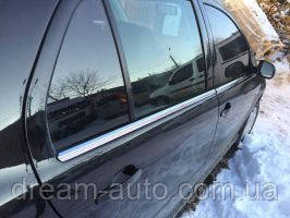 

Skoda Fabia 1999 окантовка окон нерж