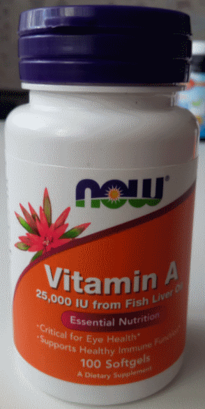 

Витамин А, Now Foods, Vitamin A, 25,000IU, 100 sgels