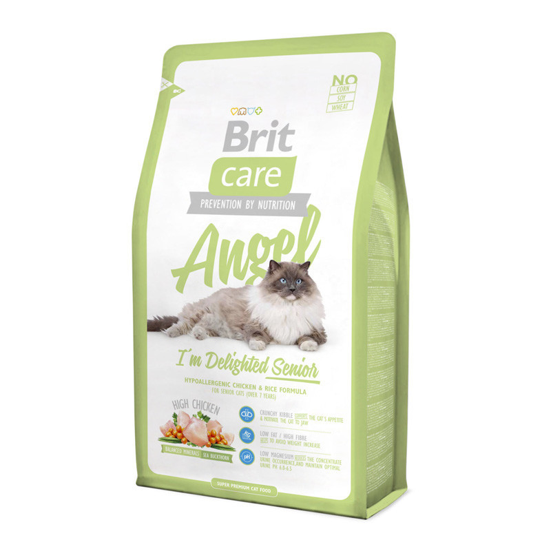 

Сухой корм Brit Care Cat Angel для пожилых кошек с курицей и рисом, 2 кг