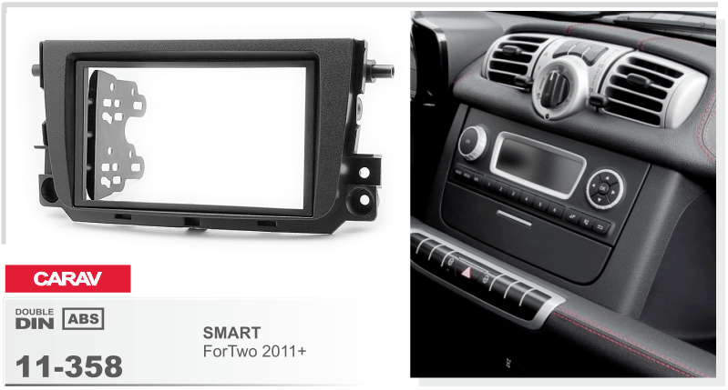 

2-DIN переходная рамка SMART ForTwo 2011-2016, CARAV 11-358