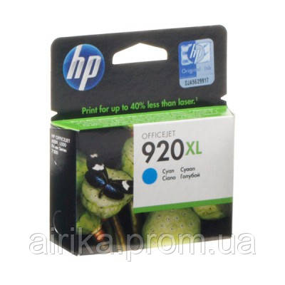 

Картридж HP для Officejet 6500 HP 920XL Cyan (CD972AE) повышенной емкости