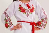 Ошатне плаття вишите з довгим рукавом "Розарію", 58-62 р-ри, 600/650 (ціна за 1 шт. + 50 гр.), фото 2