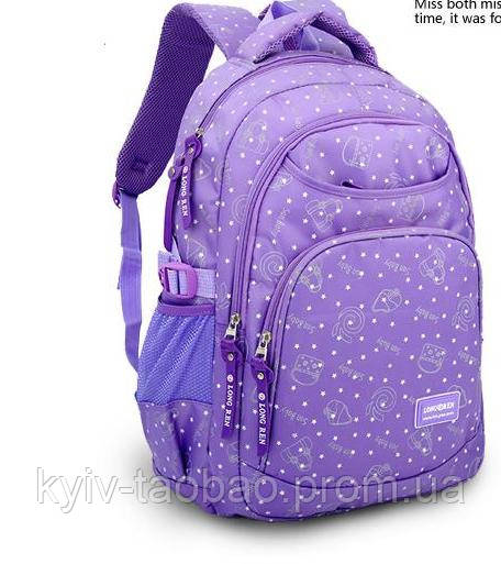 Рюкзак школьный для девочки 42*30, фиолетовый  