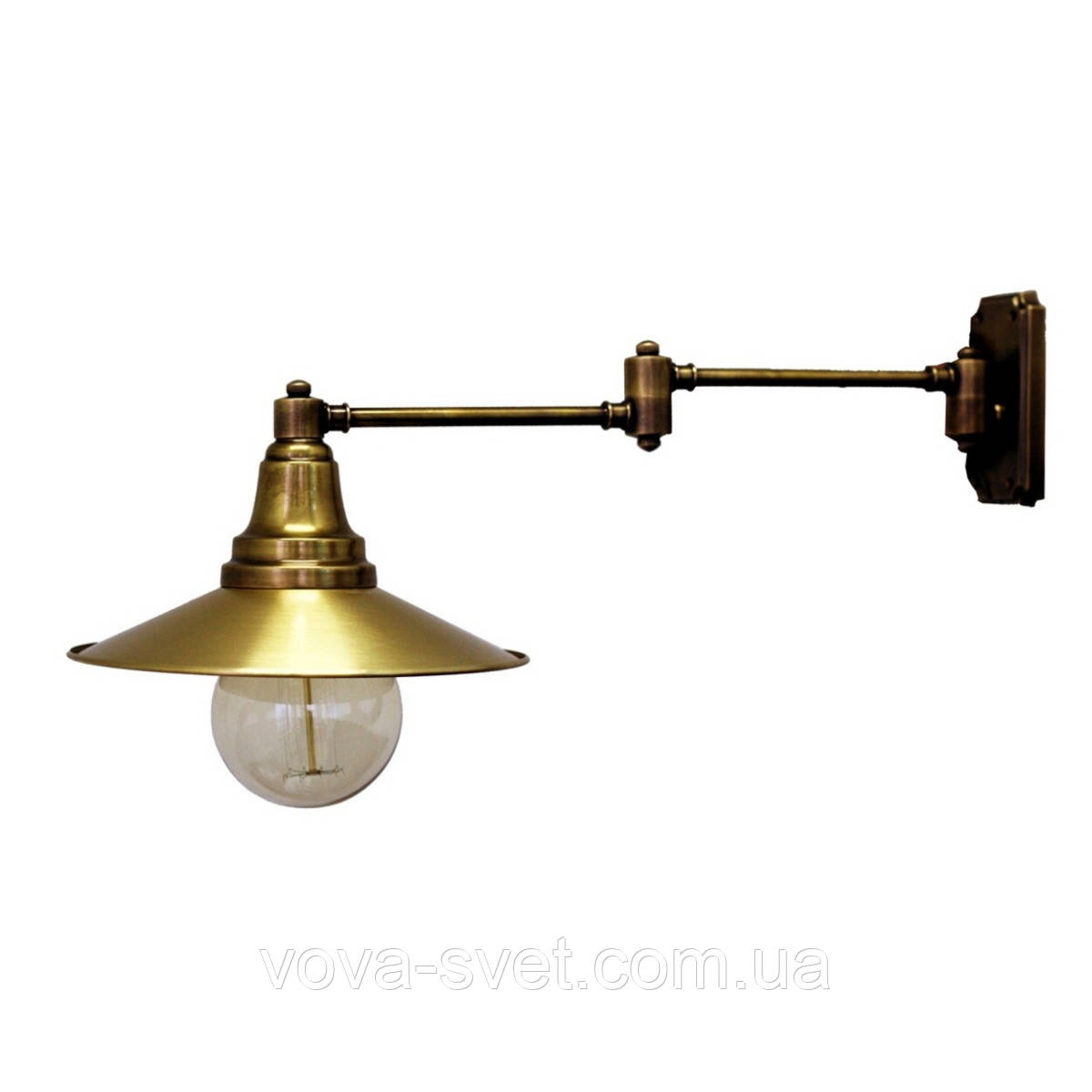 

Настенный светильник (бра) купол Loft Steampunk [ Wall Light Brass ] 2-х поворотный