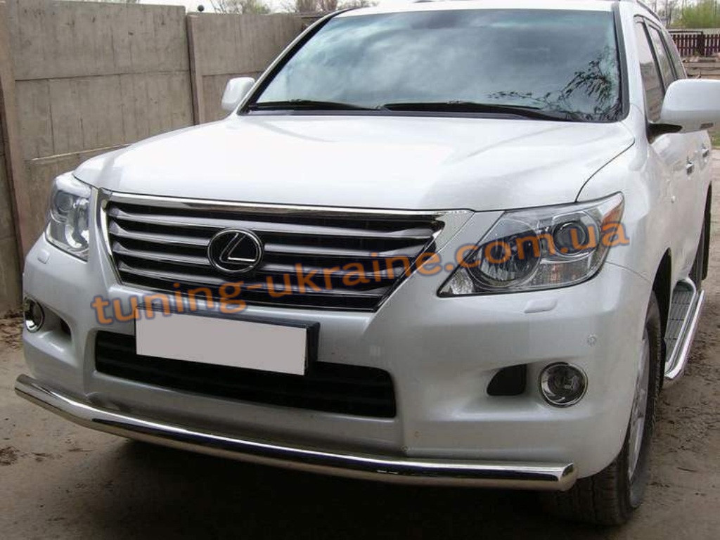

Защита переднего бампера труба одинарная D70 на Lexus LX-570