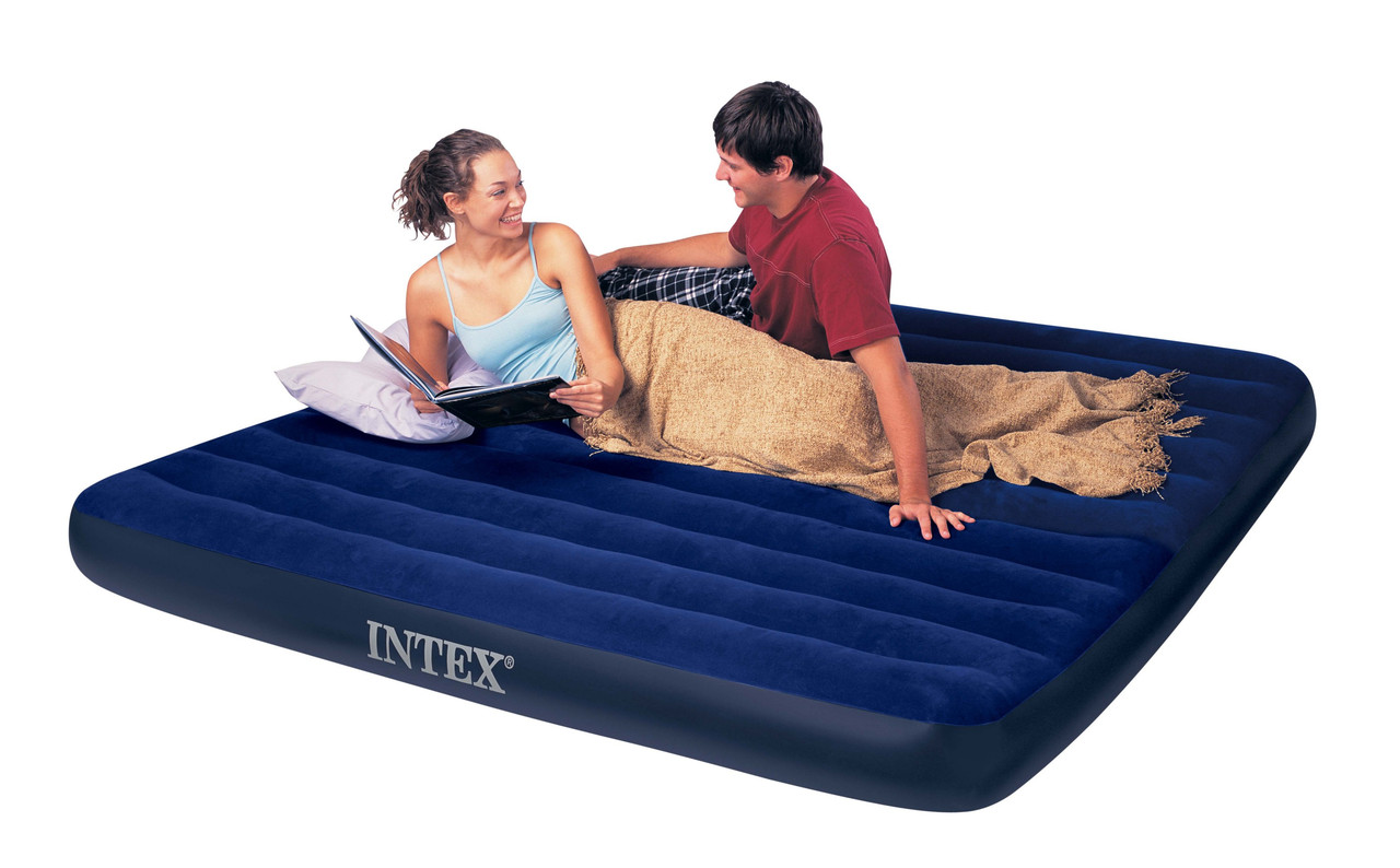 Двуспальный надувной матрас INTEX с двумя подушками: продажа, цена в .