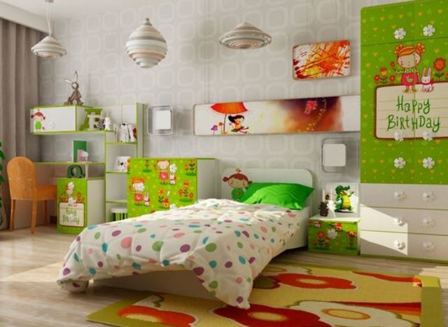 Кровать Apple (Яблочко) в комплекте детской комнаты Яблочко