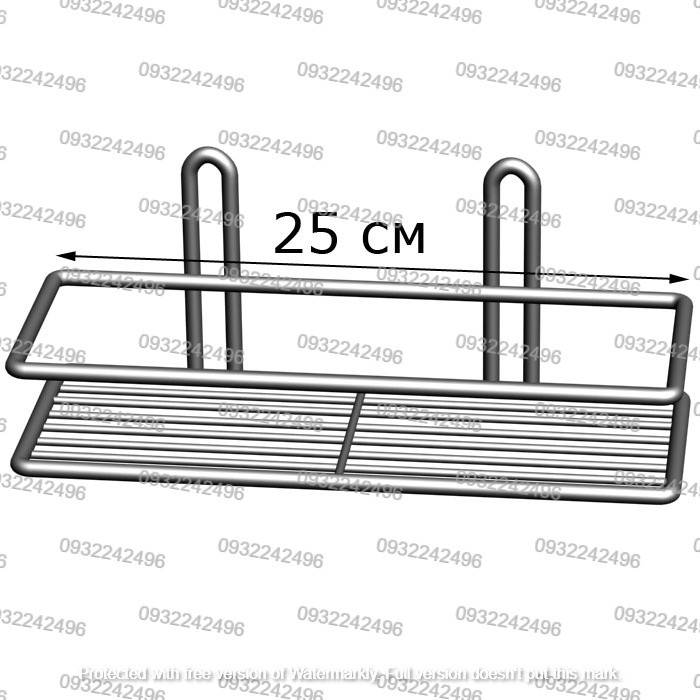 

Полочка для ванной 1-ярусная навесная 25 см хромированная