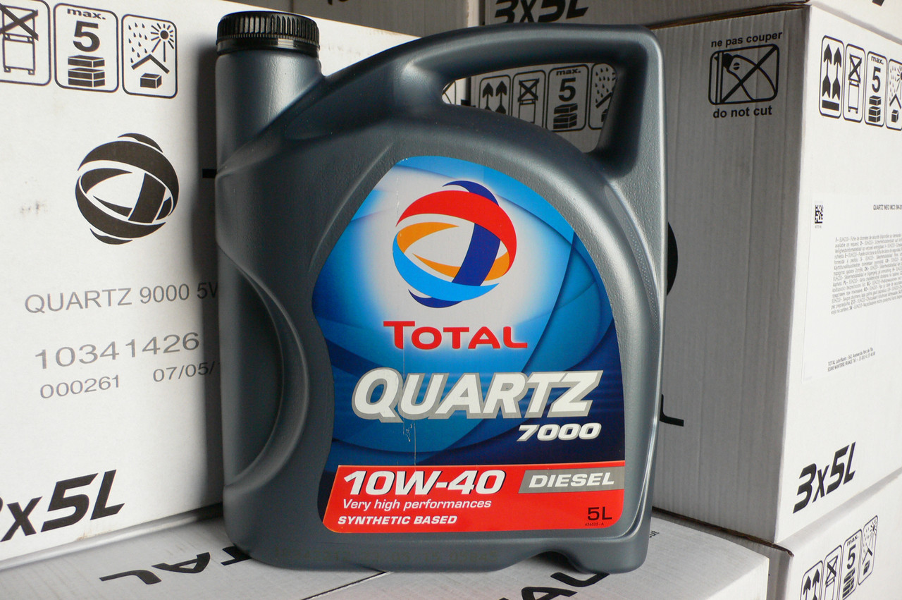 

Масло моторное полусинтетическое Total Тотал Quartz Diesel 7000 10W-40 (5 литров).