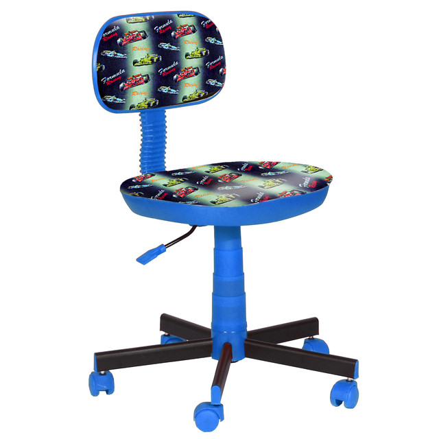 Детское кресло Киндер Машинки (пластик синий)