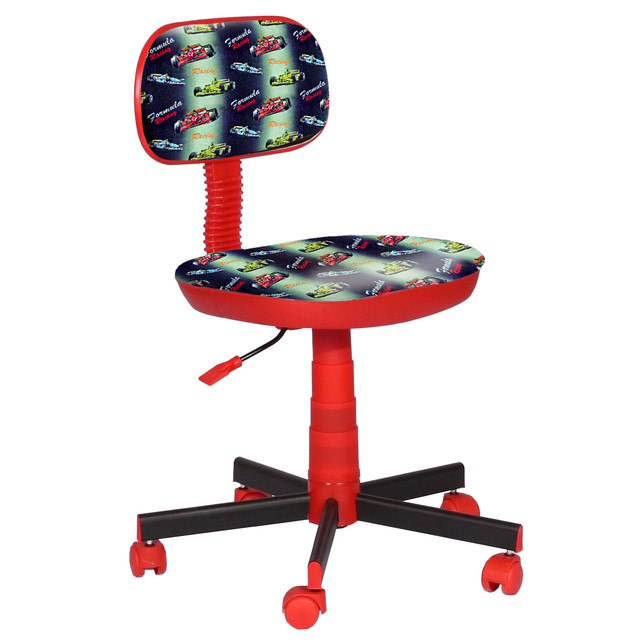 Детское кресло Киндер Машинки (пластик красный)
