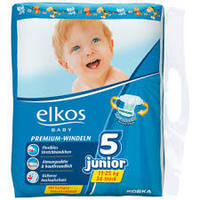 Подгузники Elkos Элкос 5 Junior, 11-25 кг, 36 шт., Германия