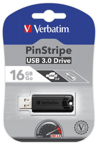 Флешка VERBATIM USB 3.0 Drive 16Gb STORE'N'GO PIN STRIPEНет в наличии