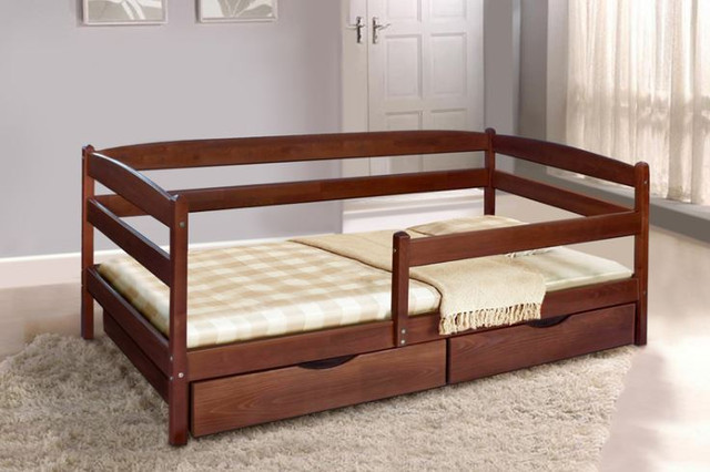 Кровать односпальная Ева с ящиками с боковой планкой
