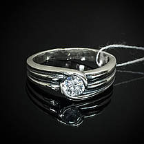 Серебряное кольцо с фианитом, фото 2