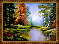 Картина Осенний лес 400х600 мм №335 в багетной рамке