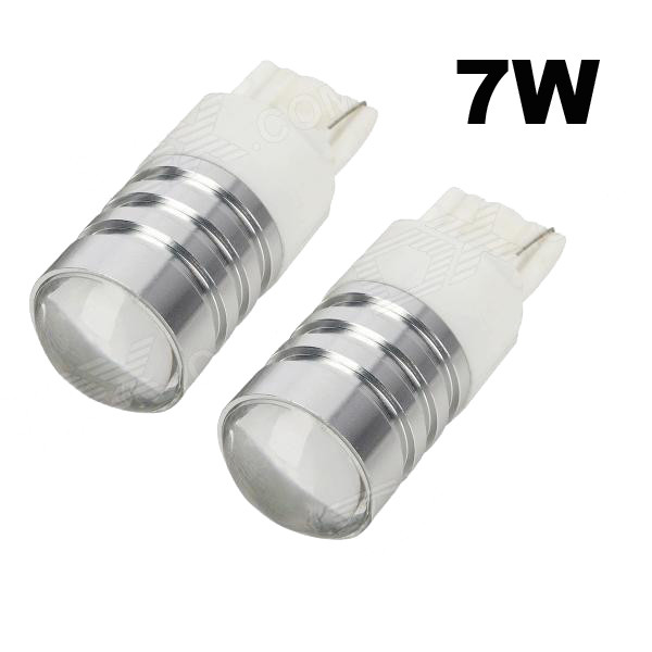 

Светодиодная лампа цоколь W16W, T15, W2.1x9.5d, CREE, 7W, линза, 12В​-24В