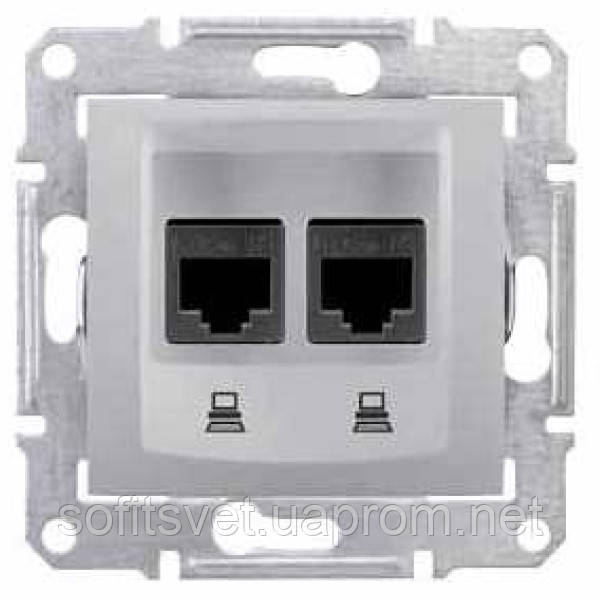 

Розетка компьютерн. х2 алюминий Sedna SDN4400160 Schneider Electric