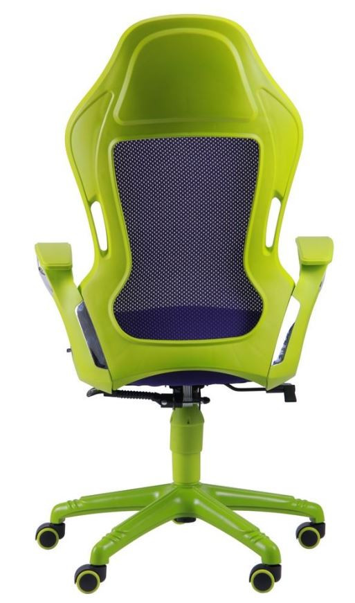 Кресло Racer сетка фиолетовая/каркас зеленый (Вид сзади)