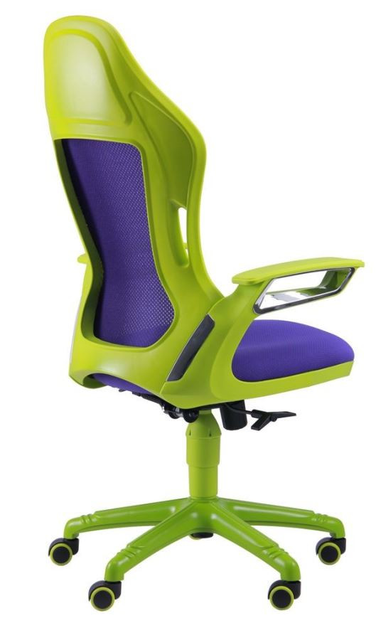 Кресло Racer сетка фиолетовая/каркас зеленый (Спинка)