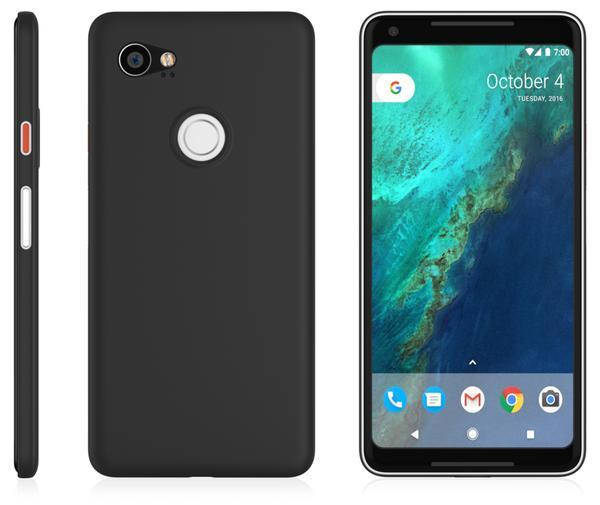 

Ультратонкий чехол для Google Pixel 2 XL матовый пластик, Черный