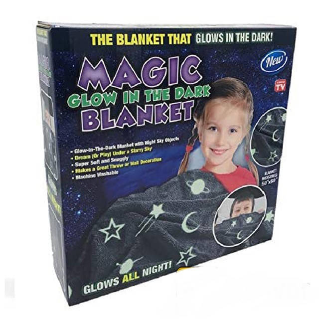 

Дитячий плед що світиться в темряві Magic Blanket Glow In The Dark | 160x120 см Сірий, Рожевий, Разные цвета