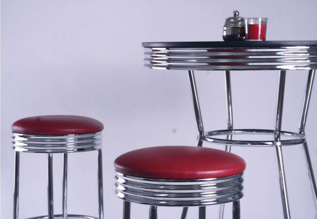 Комплект Roxy красный стол барный и 2 стула вид
