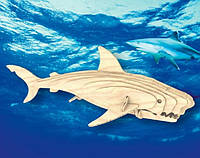 Збірна дерев'яна модель Біла акула