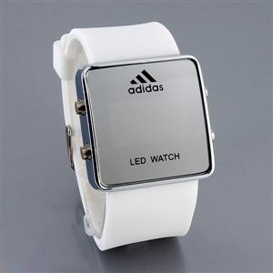 Зеркальные часы Adidas LED WATCH, Адидас Лед белые ( код: IBW007O ), цена  116 грн - Prom.ua (ID#354876981)