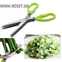 Кухонні ножиці для нарізки зелені Shredder Scissors 5 лез