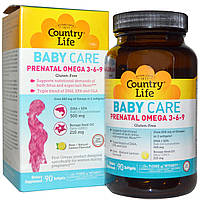 Вітаміни для вагітних, Prenatal Omega 3-6-9, Country Life, 90капсул 