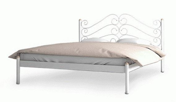 Кровать металлическая двуспальная Адель (металлические ламели)