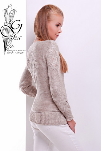 Фото-1 Вязаных шерстяных женских свитеров Муза с акрилом