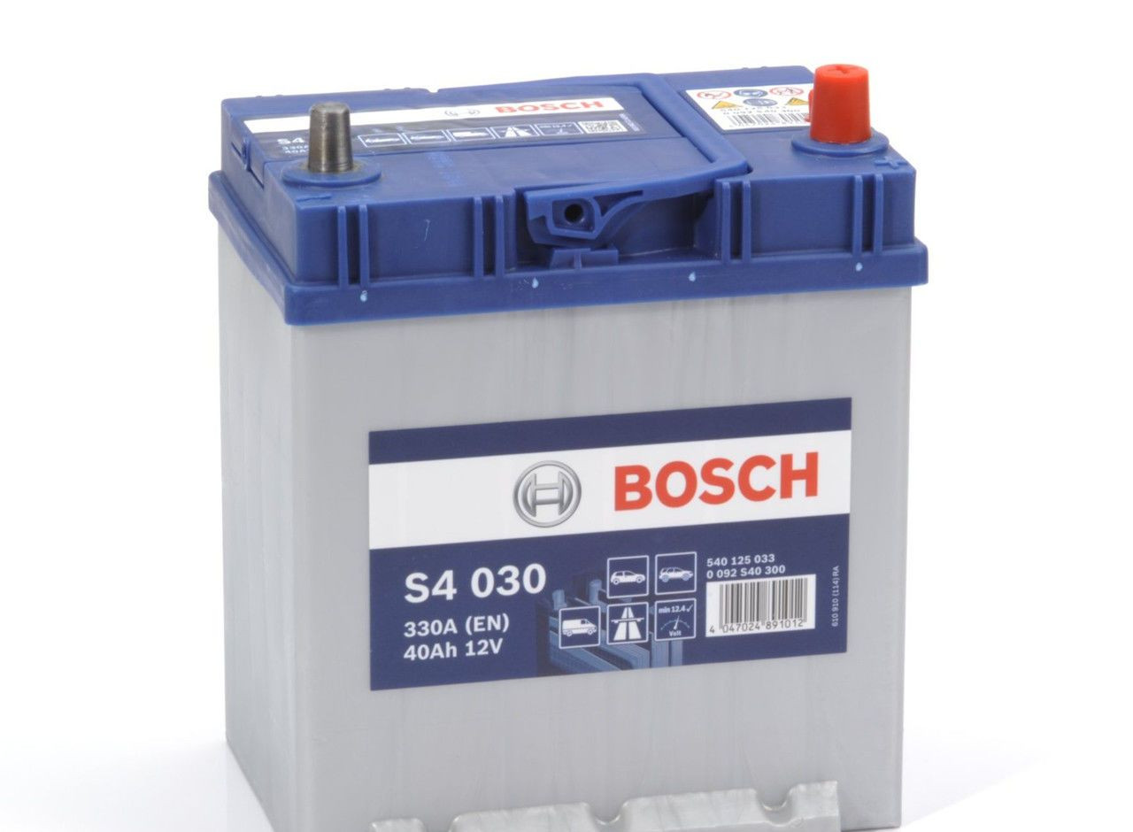 

Аккумуляторная батарея Bosch S4 12v 40Аh 330A (левый +)