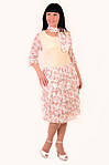 Сукня жіноча в романтичному стилі , Пл 130-1, великі розміри , шифон., фото 3