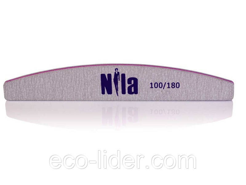 Пилка для натуральних нігтів, Half 100/180, Nila.