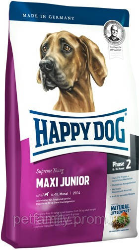 

Happy Dog Supreme Maxi Junior 25/14 Хеппи Дог Суприм сухой корм для щенков Крупных пород от 9 до 18 месяцев 15