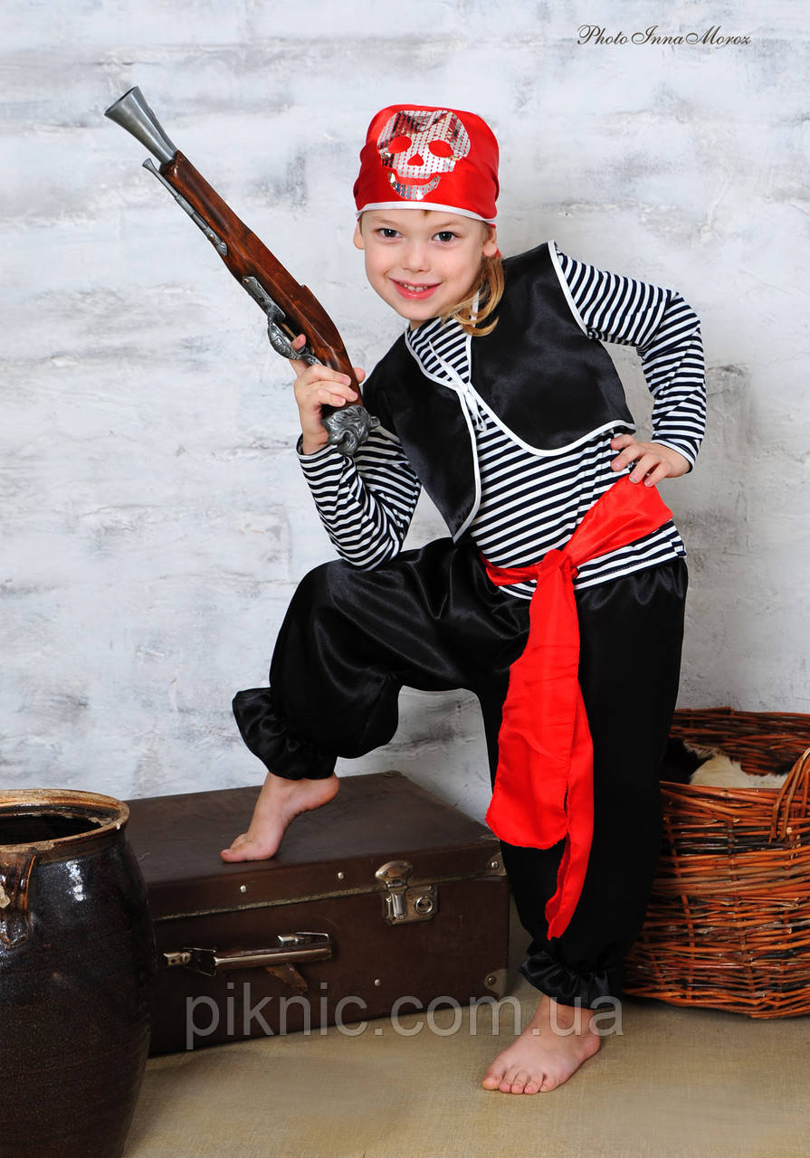 Дитячий новорічний костюм Пірат 6, 7 років Карнавальний костюм для хлопчиків 344