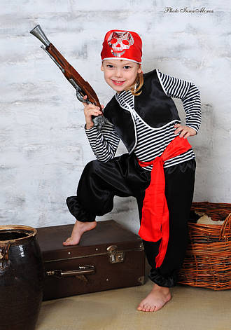 Дитячий новорічний костюм Пірат 6, 7 років Карнавальний костюм для хлопчиків 344, фото 2