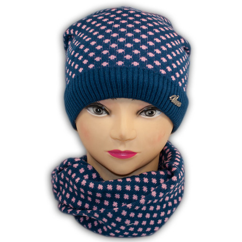 Комплект (шапка + шарф) для девочки