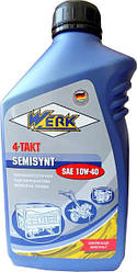 Масло моторне WERK 4-TAKT SEMISYNT SAE10W-40 API SG/CD 1 літр