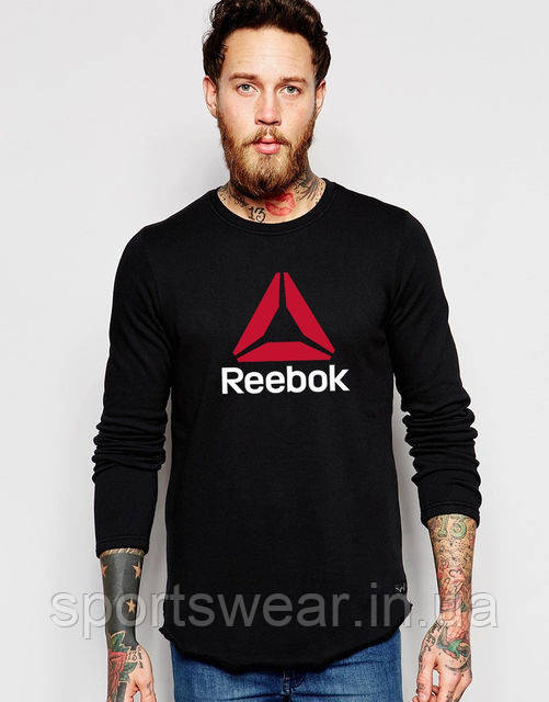 

Свитшот чёрный REEBOK ( Рибок ) ( большое лого ) "" В стиле Reebok ""