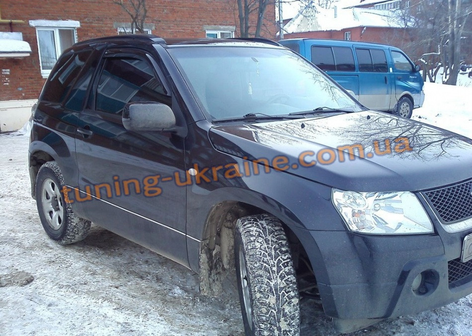 

Дефлекторы окон (ветровики) COBRA-Tuning на SUZUKI GRAND VITARA II 3D 2006-15