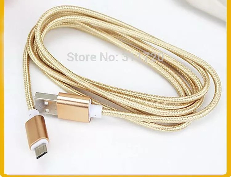 

USB кабель для Iphone золотой с метализированой нитью